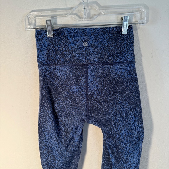 Lululemon Wunder Under Crop High-Rise Tight Size 4,Blue Mineral Deposit Luxtreme - Picture 4 of 16